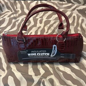 Insulated Wine Clutch in Red by